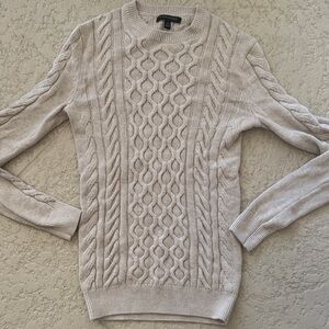 VTG Banana Republic Women's Cream Cotton Cable Knit Sweater